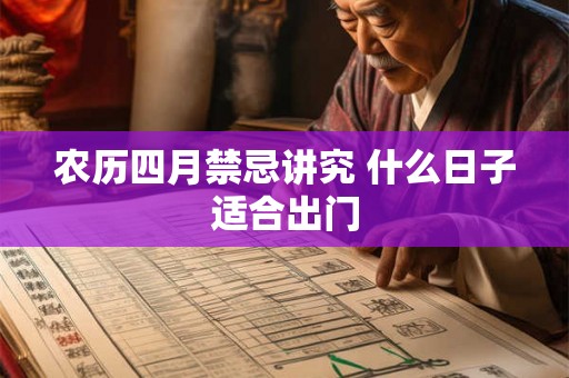 农历四月禁忌讲究 什么日子适合出门 农历四月禁忌讲究 什么日子适合出门