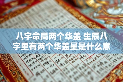 八字命局两个华盖 生辰八字里有两个华盖星是什么意思
