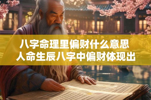 八字命理里偏财什么意思 人命生辰八字中偏财体现出来的性格特征