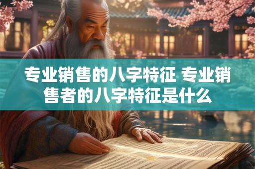 专业销售的八字特征 专业销售者的八字特征是什么 专业销售的八字特征 专业销售者的八字特征是什么