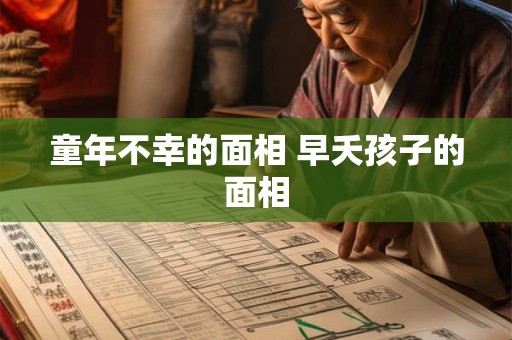 童年不幸的面相 早夭孩子的面相