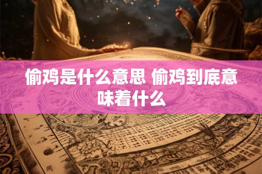 偷鸡是什么意思 偷鸡到底意味着什么