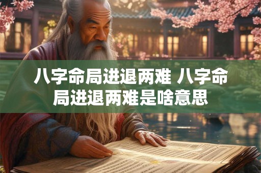 八字命局进退两难 八字命局进退两难是啥意思 八字命局进退两难 八字命局进退两难是啥意思