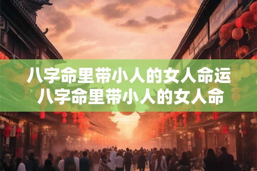 八字命里带小人的女人命运 八字命里带小人的女人命运怎么样 八字命里带小人的女人命运 八字命里带小人的女人命运怎么样