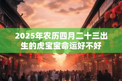 2025年农历四月二十三出生的虎宝宝命运好不好 2025年农历四月二十三出生的虎宝宝命运好不好