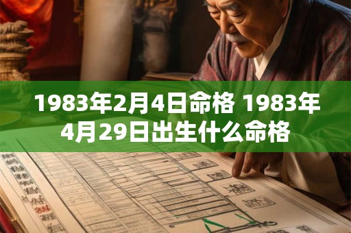 1983年2月4日命格 1983年4月29日出生什么命格 1983年2月4日命格 1983年4月29日出生什么命格