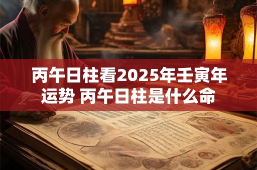 丙午日柱看2025年壬寅年运势 丙午日柱是什么命
