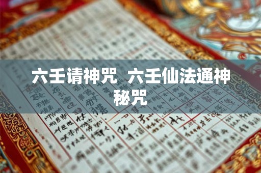 六壬请神咒 六壬仙法通神秘咒 六壬请神咒 六壬仙法通神秘咒