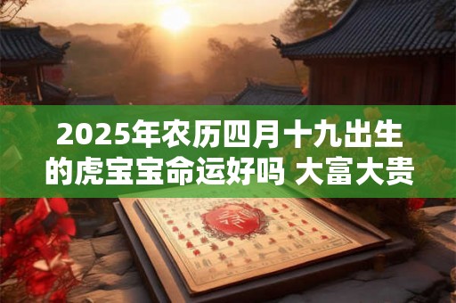 2025年农历四月十九出生的虎宝宝命运好吗 大富大贵吗