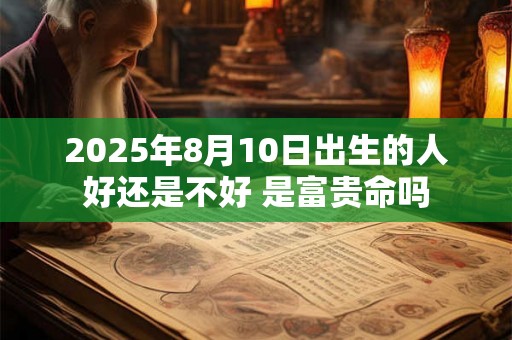 2025年8月10日出生的人好还是不好 是富贵命吗 2025年8月10日出生的人好还是不好 是富贵命吗
