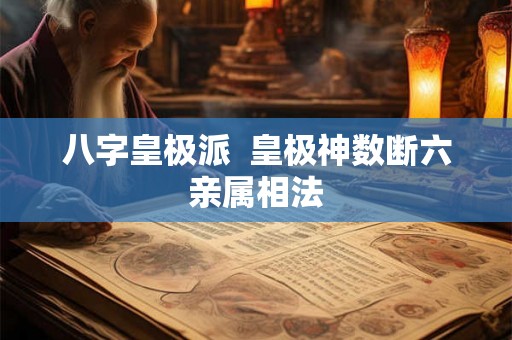 八字皇极派 皇极神数断六亲属相法 八字皇极派 皇极神数断六亲属相法