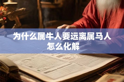 为什么属牛人要远离属马人 怎么化解