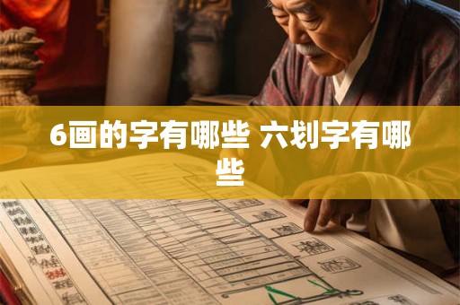6画的字有哪些 六划字有哪些 6画的字有哪些 六划字有哪些