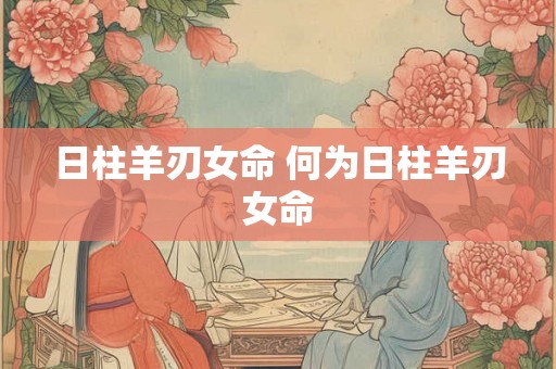 日柱羊刃女命 何为日柱羊刃女命 日柱羊刃女命 何为日柱羊刃女命