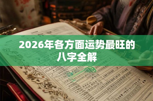 2026年各方面运势最旺的八字全解