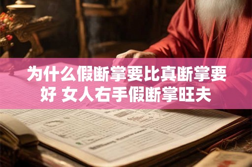 为什么假断掌要比真断掌要好 女人右手假断掌旺夫 为什么假断掌要比真断掌要好 女人右手假断掌旺夫
