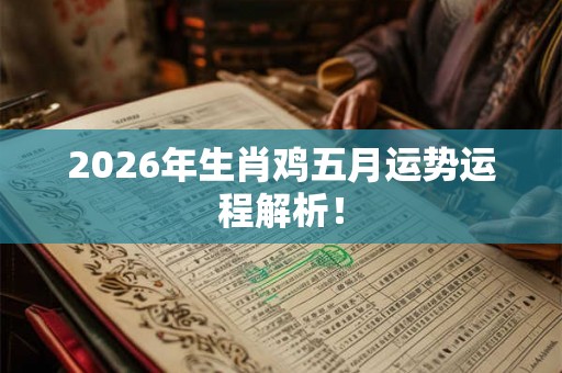 2026年生肖鸡五月运势运程解析! 2026年生肖鸡五月运势运程解析!