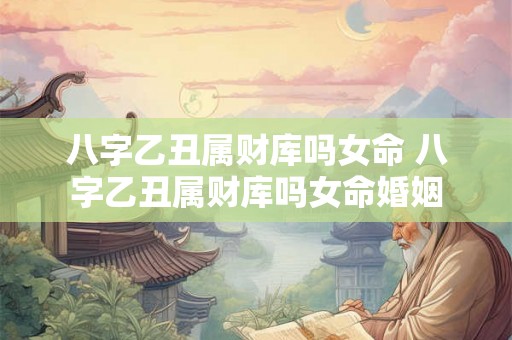 八字乙丑属财库吗女命 八字乙丑属财库吗女命婚姻