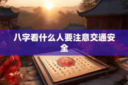 八字看什么人要注意交通安全