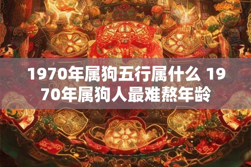 1970年属狗五行属什么 1970年属狗人最难熬年龄 1970年属狗五行属什么 1970年属狗人最难熬年龄