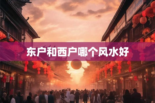 东户和西户哪个风水好 东户和西户哪个风水好