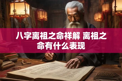 八字离祖之命祥解 离祖之命有什么表现 八字离祖之命祥解 离祖之命有什么表现