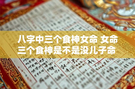 八字中三个食神女命 女命三个食神是不是没儿子命 八字中三个食神女命 女命三个食神是不是没儿子命