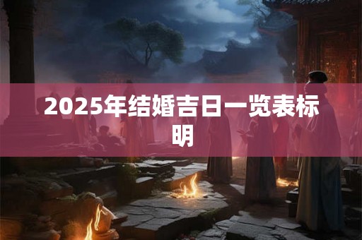 2025年结婚吉日一览表标明
