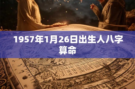 1957年1月26日出生人八字算命 1957年1月26日出生人八字算命