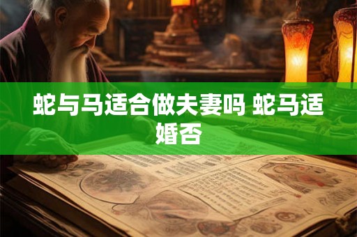 蛇与马适合做夫妻吗 蛇马适婚否