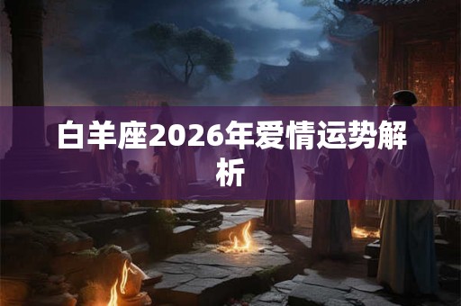 白羊座2026年爱情运势解析