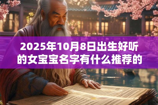2025年10月8日出生好听的女宝宝名字有什么推荐的 2025年10月8日出生好听的女宝宝名字有什么推荐的
