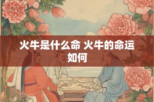 火牛是什么命 火牛的命运如何 火牛是什么命 火牛的命运如何