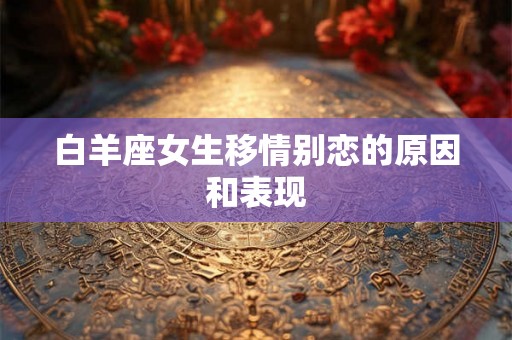 白羊座女生移情别恋的原因和表现