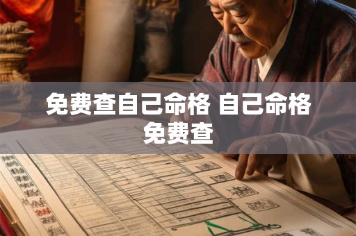 免费查自己命格 自己命格免费查