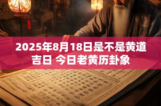 2025年8月18日是不是黄道吉日 今日老黄历卦象 2025年8月18日是不是黄道吉日 今日老黄历卦象