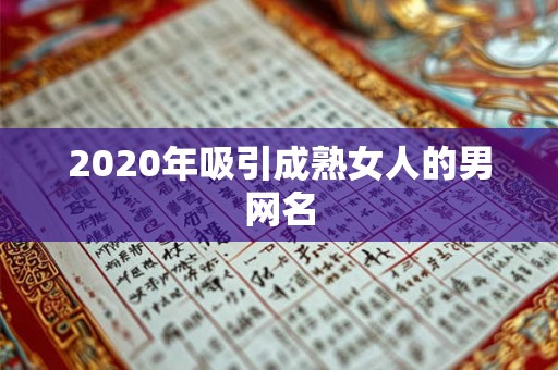 2020年吸引成熟女人的男网名 2020年吸引成熟女人的男网名