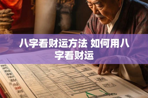 八字看财运方法 如何用八字看财运 八字看财运方法 如何用八字看财运