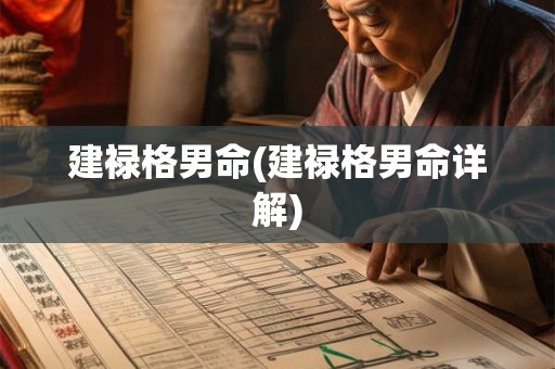 建禄格男命(建禄格男命详解) 建禄格男命(建禄格男命详解)