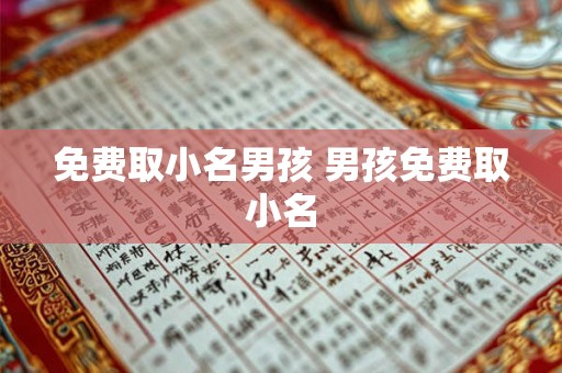 免费取小名男孩 男孩免费取小名