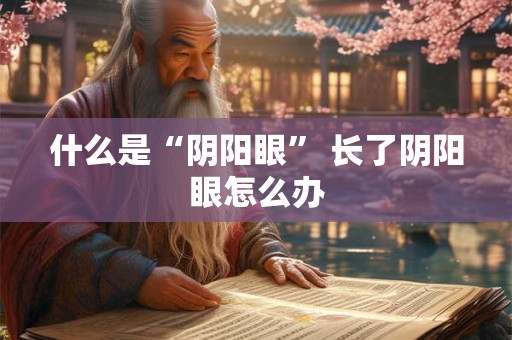 什么是“阴阳眼” 长了阴阳眼怎么办