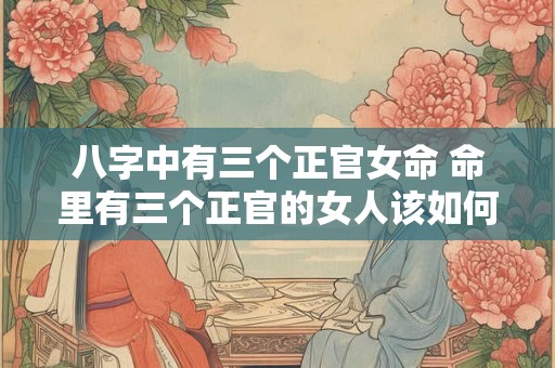 八字中有三个正官女命 命里有三个正官的女人该如何化解