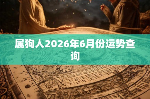属狗人2026年6月份运势查询 属狗人2026年6月份运势查询