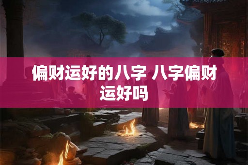 偏财运好的八字 八字偏财运好吗 偏财运好的八字 八字偏财运好吗