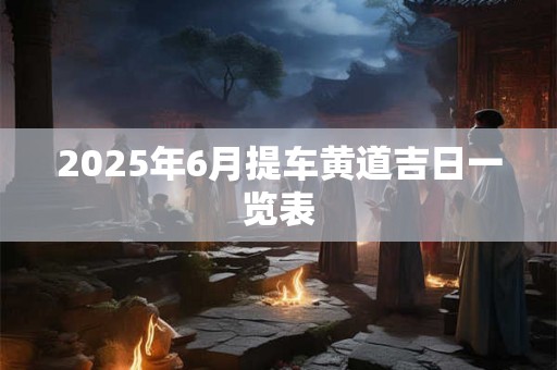 2025年6月提车黄道吉日一览表