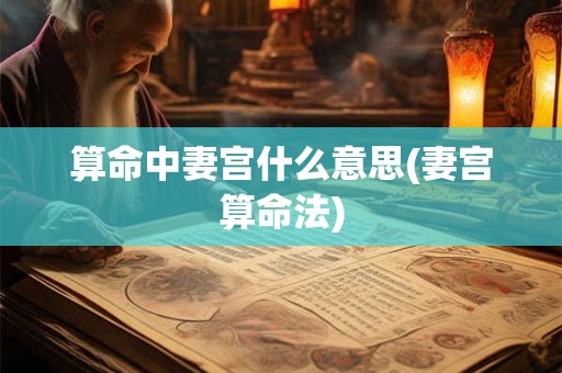 算命中妻宫什么意思(妻宫算命法) 算命中妻宫什么意思(妻宫算命法)