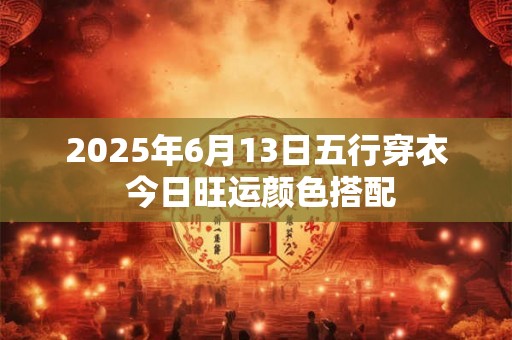 2025年6月13日五行穿衣 今日旺运颜色搭配