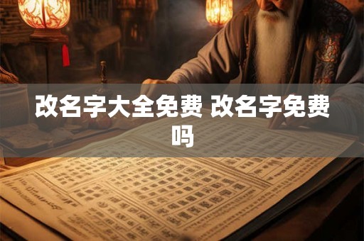 改名字大全免费 改名字免费吗 改名字大全免费 改名字免费吗