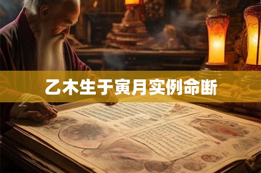 乙木生于寅月实例命断 乙木生于寅月实例命断