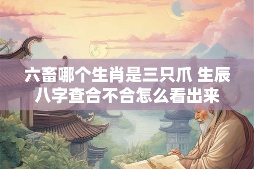 六畜哪个生肖是三只爪 生辰八字查合不合怎么看出来 六畜哪个生肖是三只爪 生辰八字查合不合怎么看出来